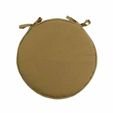 Coussin de chaise rond uni taupe 40 cm de diamètre et épaisseur 3 cm - MCTISSUS 