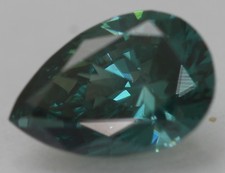 Cert 0.50 Carat Bleu Vif VVS2 Poire Forme Naturel Amélioré Diamant 6.44X4.34mm