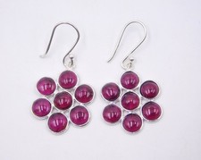 4.50 GM 925 Argent Sterling Grenat Naturel Coupe Pierre Précieuse Fin D