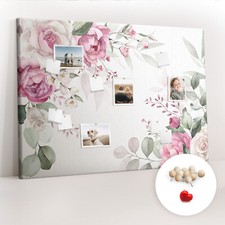 Décoratif Tableau d'affichage Tableau en liège 140x100 Cadre floral