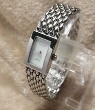 Montre Femme Yves Bertelin Vintage Watch 1985's Classique Métal Argenté Quartz