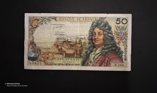 Billet banque 50fr racine - billet,