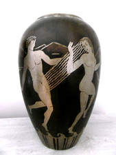 GRAND VASE ART DECO 1930-DINANDERIE-HAUTEUR 28,5 CM-SIGNE R. THIBAUDAT-