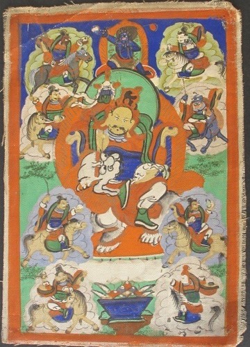 Vieux thangka peinture - peinture, de