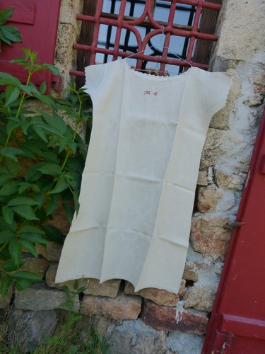 Chemise nuit ancienne - ancienne, lin