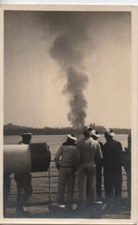 CPA - Marins sur le Pont d'un bateau - PHOTO ancienne sur papier Agfa Brovira