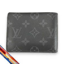 Portefeuille homme Louis Vuitton monogramme éclipse multiple à deux volets M6...