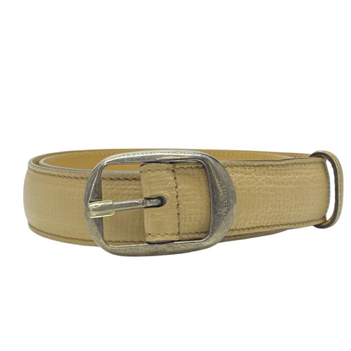 Berluti leather belt beige - leather,
