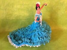 Poupée DANSEUSE flamenco folklorique ancienne  ESPAGNE robe bleue
