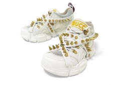 CHAUSSURES GUCCI 577151 FLASHTRECK SPIKE 36 IT 37 FR CUIR & CLOUS SNEAKERS 1290€