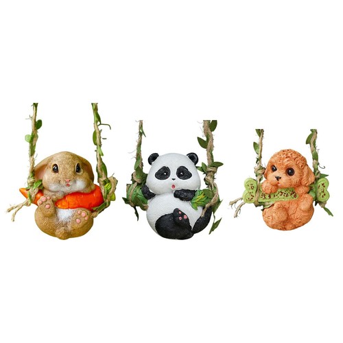 Swing animal garden statue - garden,