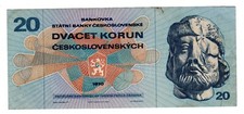 CZECHOSLOVAKIA Billet 20 KORUN