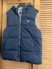 IKKS doudoune sans manche réversible fille ou garçon bleu marine argenté 16 ans