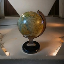 Petit Globe Mappemonde Ancienne En Tôle 