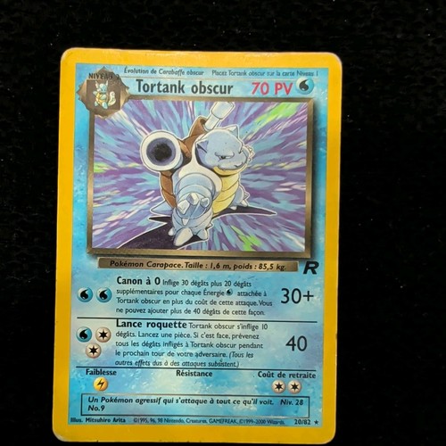 Carte pokémon tortank - tortank, obscur