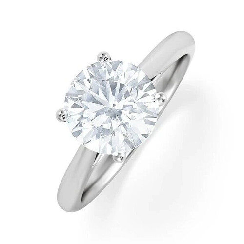 Bague solitaire blanc 18 - or,