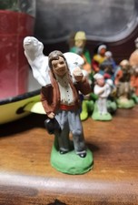 Santons de provence Auberge et son mouton.du village 9 cm...