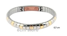 ENERGETIX Bracelet souple bicolore au design chevrons Taille L jonc bijoux /EBRG