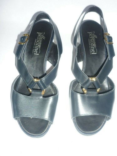Chaussures été cuir bleu - chaussures, d'été