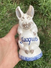 Ancien Cochon Tirelire & Céramique & Jacques & Boucherie & Vers 1900 & France