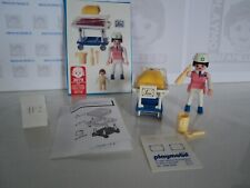PLAYMOBIL vintage city life hôpital infirmière chariot bébé set 3979 de 1998 #2
