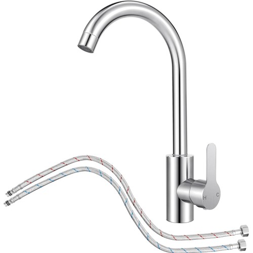 Mitigeur cuisine acier inox - cuisine,