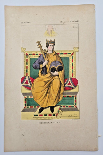 Gravure originale aquarellée