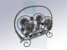 Porte-Revue En Fer Forgé Avec GIRASOLS Idéal Complément D'Intérieur Maison