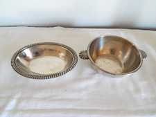 ANCIENS 1 Bol + 1 Ravier en Métal Argenté