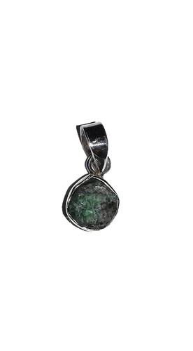 Pendentif émeraude brute - , en