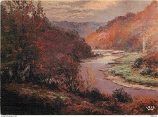 23 - Fresselines - Soir d'automne sur la Creuse - Art Peinture de Gaston Thiery
