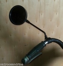 rétroviseur rond noir idéal solex vélosolex et mobylette à collier plastique