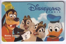DISNEY PARIS PASS CARTE / CARD .. ADULTE BS DINGO DONALD SPEOS S089734 09/10/97