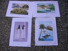 Peintures asiatiques sur - asiatiques, tissu