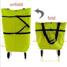 Chariot De Course Pliable À Roues Avec Remorque Portable