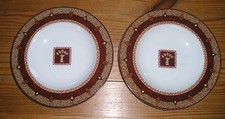 2 assiettes porcelaine Limoges, ligne Hotesse