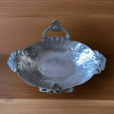 Corbeille Christofle Gallia en métal argenté  Art Nouveau vers 1920 décor pavots