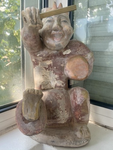 Statue chine terre cuite style - chine,