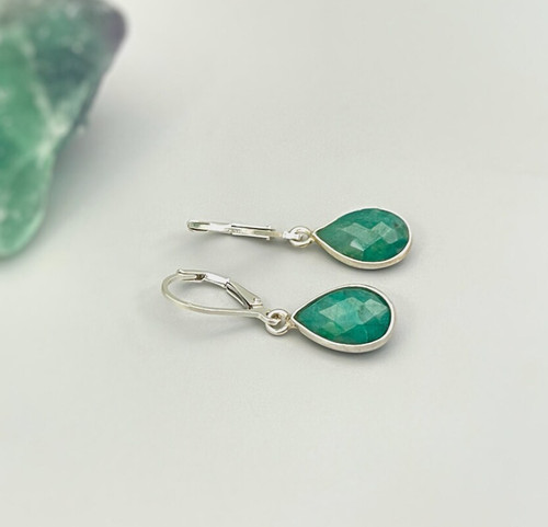 Boucles oreilles émeraude - d'oreilles,