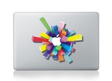 Autocollant autocollant Apple cube MacBook 13"/15" (avant 2016 Pro/Air uniquement)