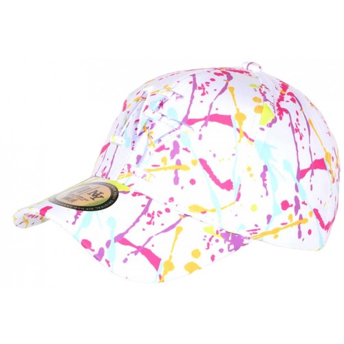 Casquette blanche rose - casquette, et