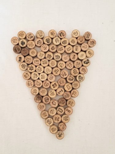 Jetons loto ancien bois - de,