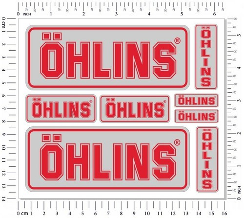 Ohlins fork shock stickers set - ohlins,