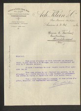 AMIENS (80) JANTES & GARDE-BOUE en Bois pour CYCLES "Ach. KLEIN & Cie" en 1912