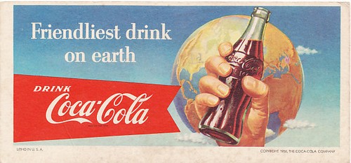 Coca cola blotter 1956 - coca,