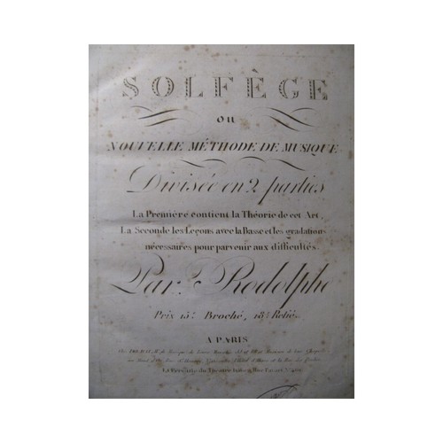 Rodolphe solfège nouvelle - rodolphe,