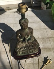 lampe bouddha en bronze