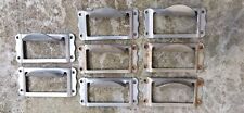 8 anciens porte étiquettes de tiroirs meuble de rangement industriel aluminium 