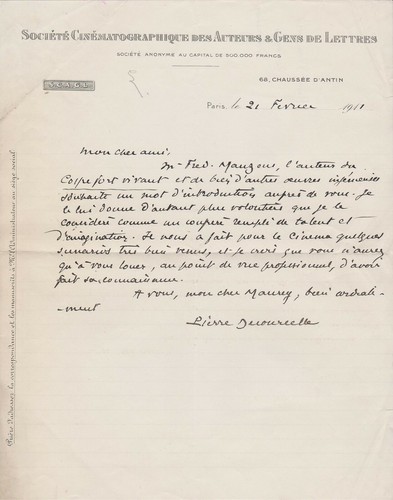 Pierre decourcelle lettre - pierre,