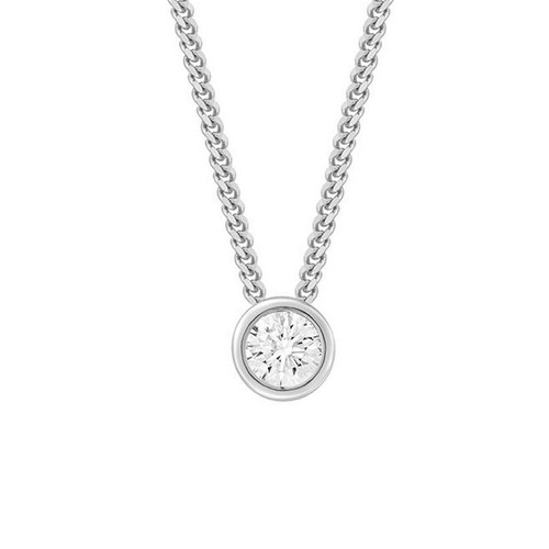 Pendentif solitaire goutte - solitaire, en